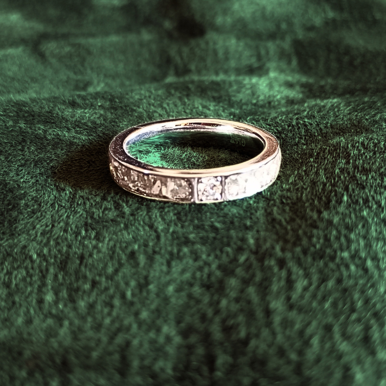 channel set ashes memorial eternity ring set with real diamond