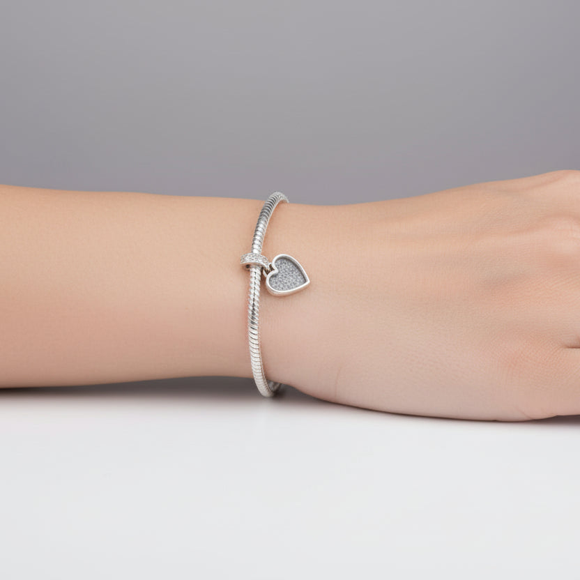 heart dangle ashes memorial charm for pandora bracelets