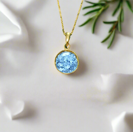 9ct gold ashes memorial necklace