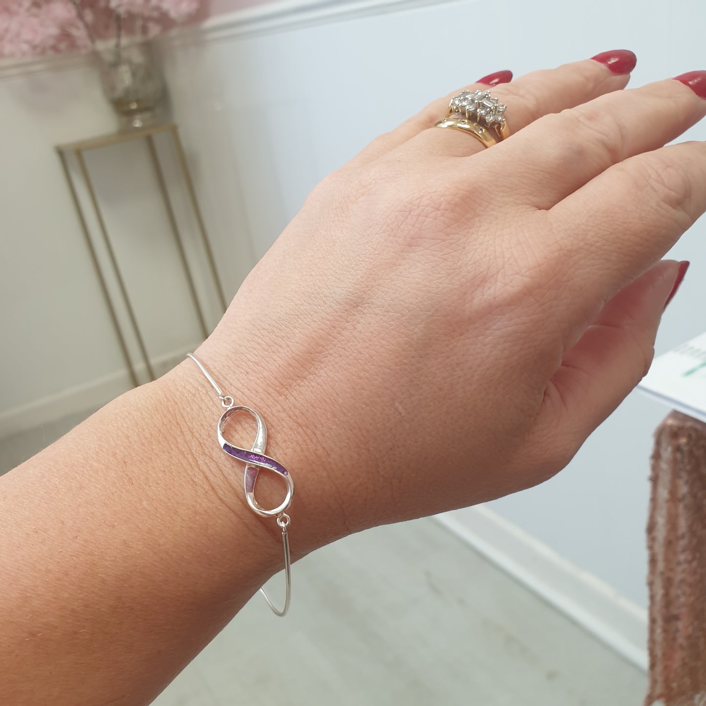 Infinity Ashes Memorial Bracelet – Custom Colours – Ashes Jewellery UK