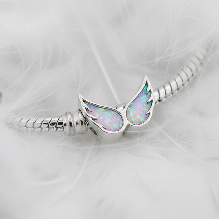 angel wings ashes charm for pandora bracelets