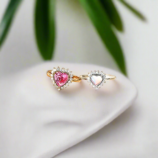 heart cluster ashes memorial ring