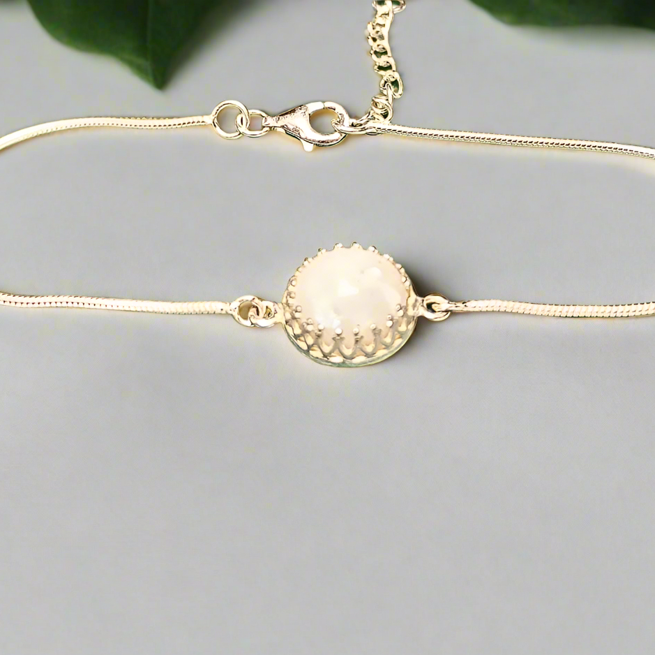opal ashes memorial bracelet