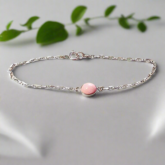pink opal ashes bracelet