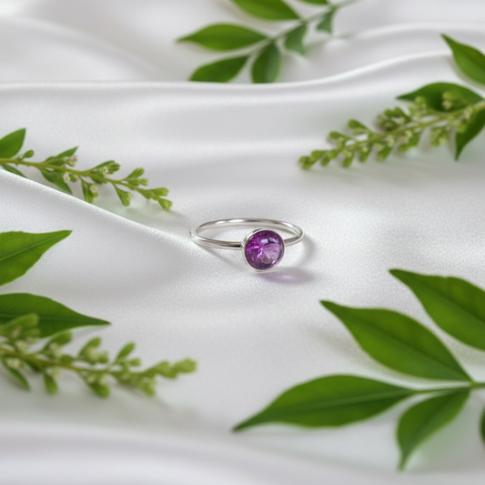 plain round memorial ashes ring