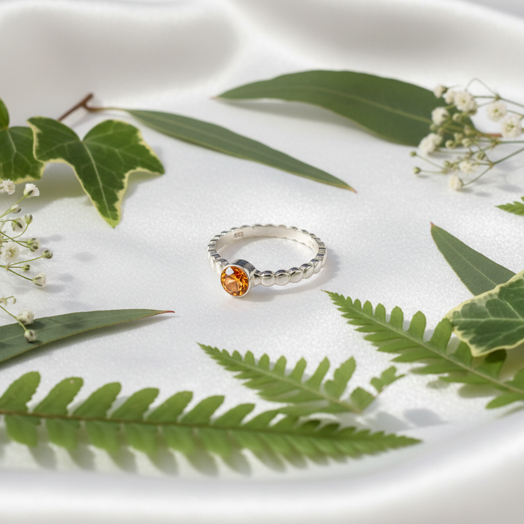 plain bobble ashes memorial ring