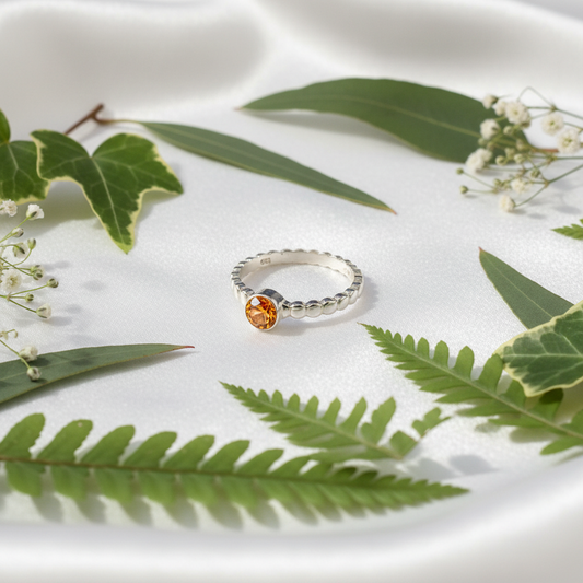 plain bobble ashes memorial ring