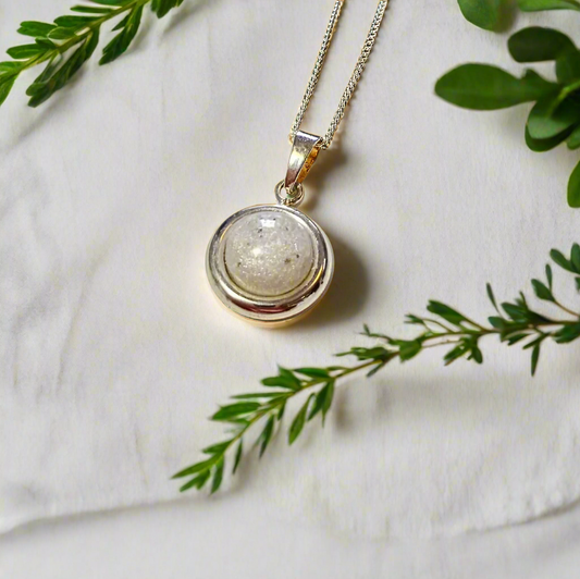 round pearl ashes memorial necklace